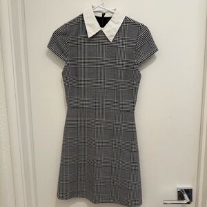 Alice + Olivia Classic Black and White Plaid Dress